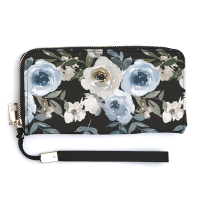 PU Leather Zipper Wallet - Pebble Frog
