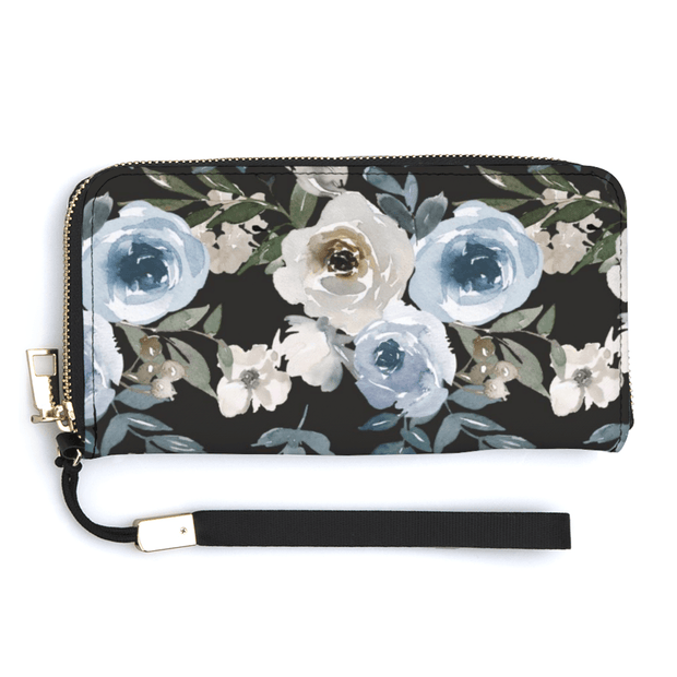 PU Leather Zipper Wallet - Pebble Frog