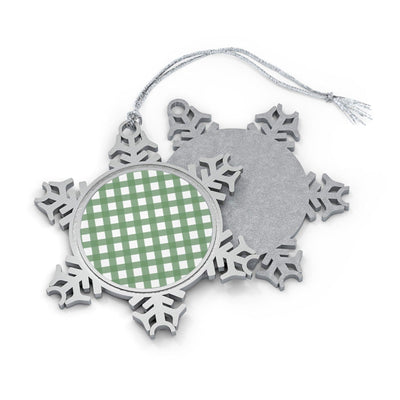 Pewter Snowflake Ornament - Pebble Frog