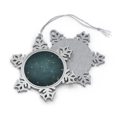 Pewter Snowflake Ornament - Pebble Frog