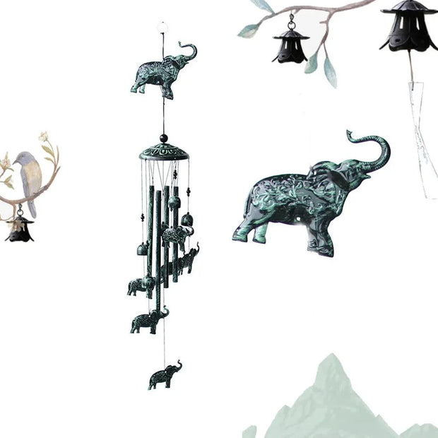 Vintage Metal Wind Chimes - Pebble Frog