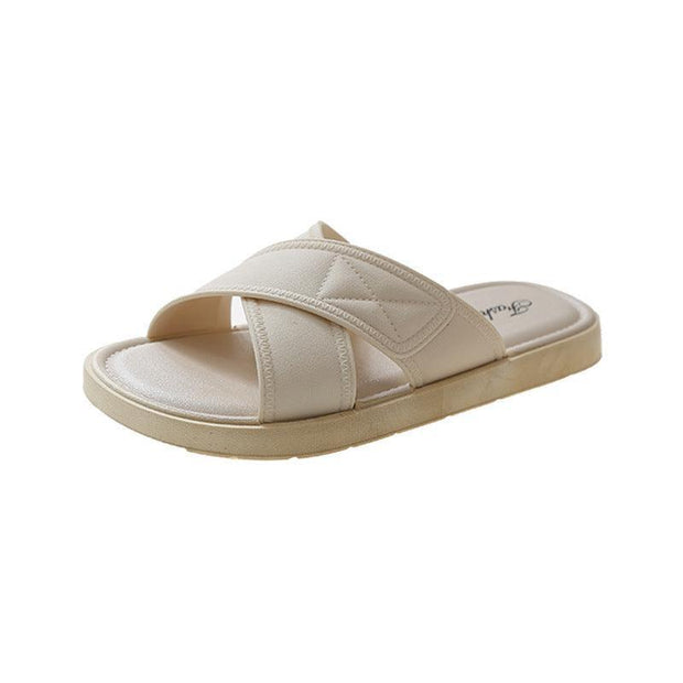 Women's Fashion Casual Soft Bottom Cross Sandal - Pebble Frog