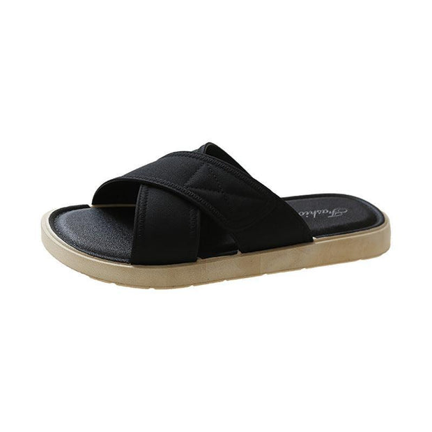 Women's Fashion Casual Soft Bottom Cross Sandal - Pebble Frog