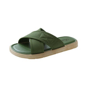 Women's Fashion Casual Soft Bottom Cross Sandal - Pebble Frog