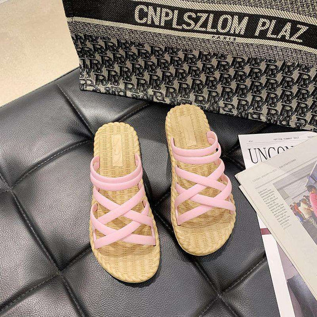 Women’s Flat Sandals - Pebble Frog