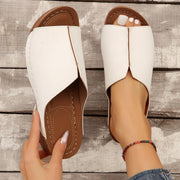 Women’s Peep-toe Wedge Sandals - Pebble Frog