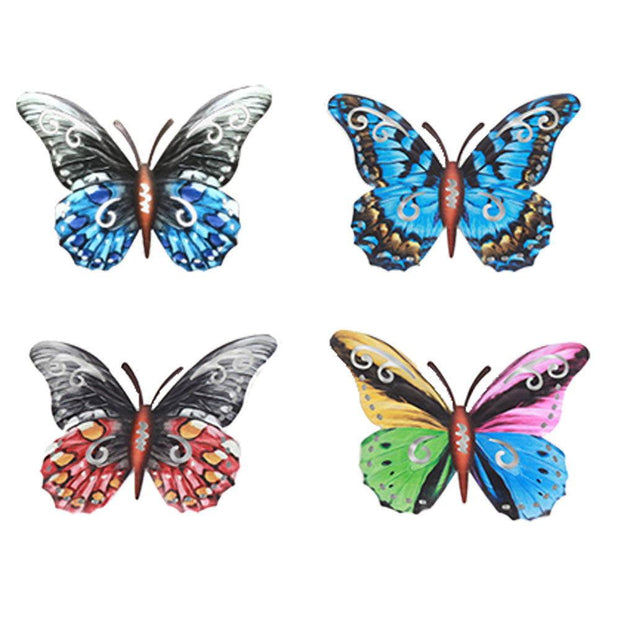 Wrought Iron Butterfly Wall Art - Pebble Frog