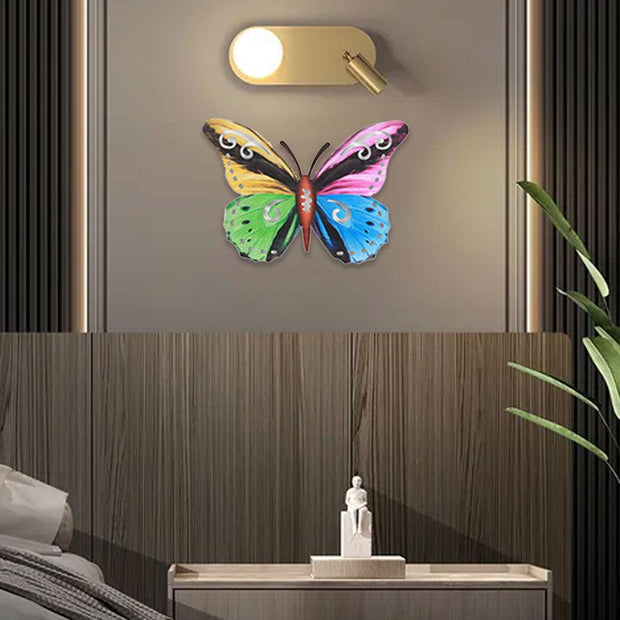 Wrought Iron Butterfly Wall Art - Pebble Frog