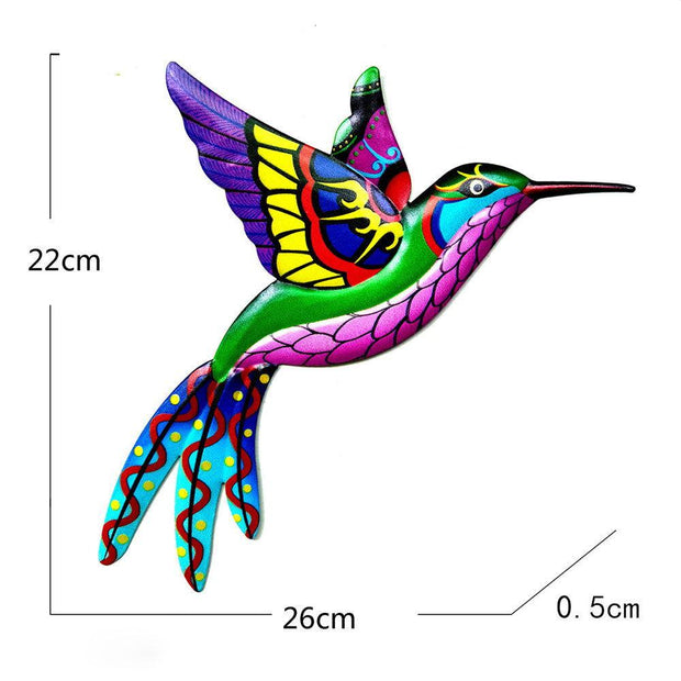 Wrought Iron Hummingbird Wall Art - Pebble Frog
