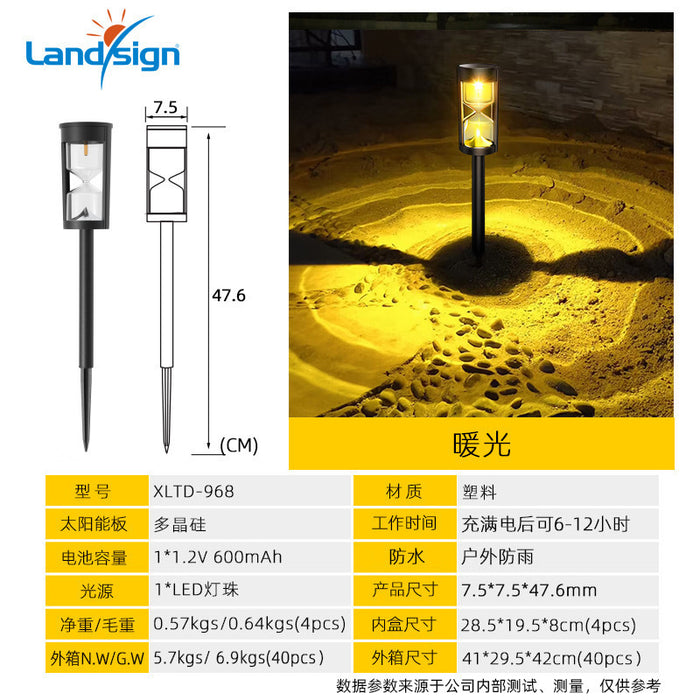 Solar Hourglass Lawn Lamp