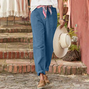 Women’s Cotton Linen Cropped Pants – Meadow Ease