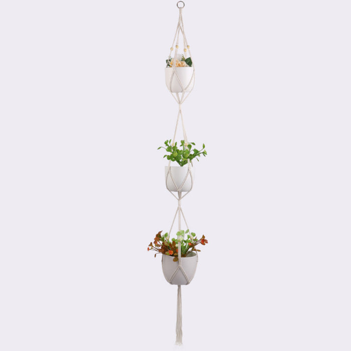 Hand-Woven Hanging Basket