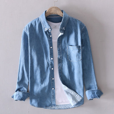 Men’s Cotton Denim Shirt – Echo Ridge
