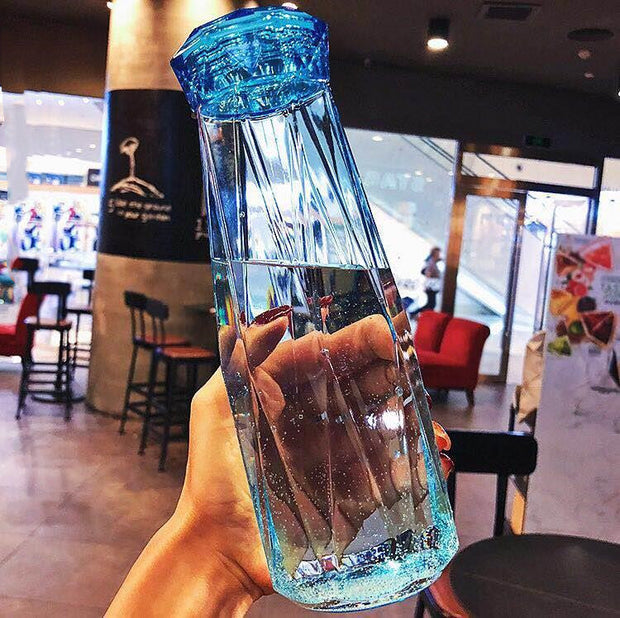 Prism Glass Bottle - Light Woven in Water
